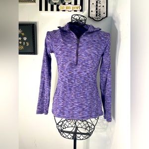 Columbia Long sleeve Athletic Sweater Purple Fleece Outdoors Casual Zip Pullover